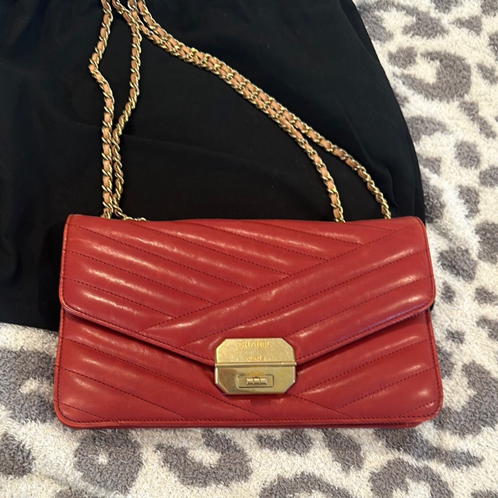 Red Vintage Chanel Women's Bag